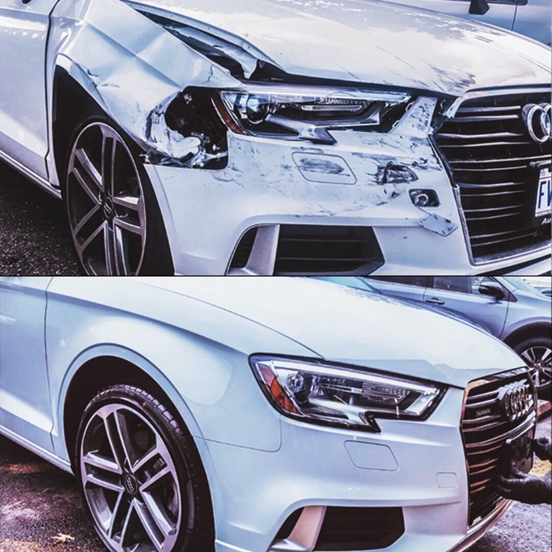 General bodywork repair on a car